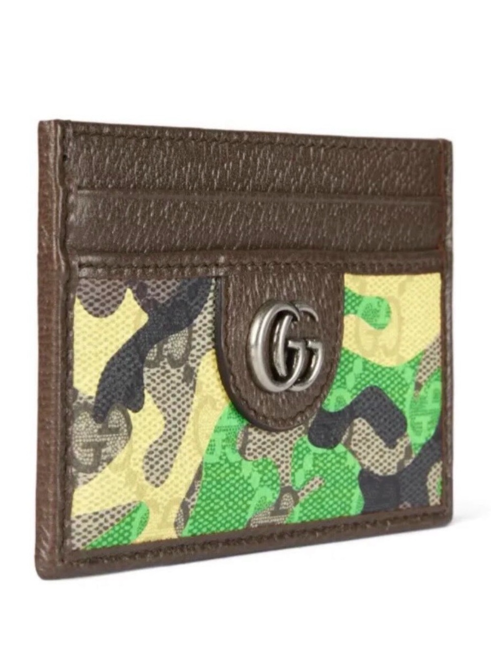 Gucci Green Brown Camo Card Case